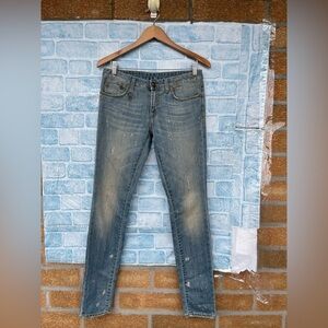 R13 Distressed Washed Paint Splatter jeans size 27
